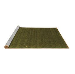 Sideview of Machine Washable Abstract Brown Contemporary Rug, wshcon1037brn