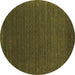 Round Machine Washable Abstract Brown Contemporary Rug, wshcon1037brn