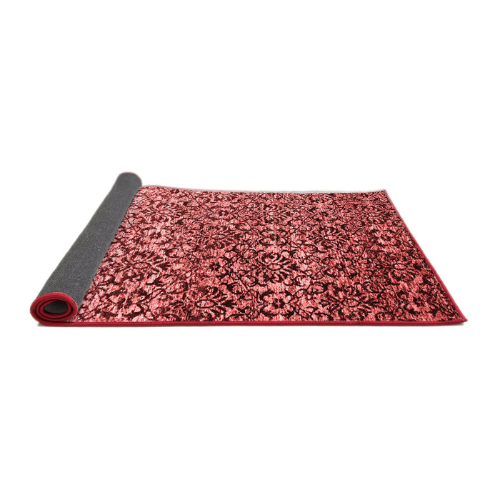 Abstract Red Contemporary Area Rugs