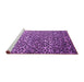 Sideview of Machine Washable Abstract Purple Contemporary Area Rugs, wshcon1038pur