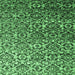 Square Abstract Emerald Green Contemporary Rug, con1038emgrn