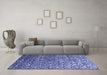 Machine Washable Abstract Blue Contemporary Rug in a Living Room, wshcon1038blu