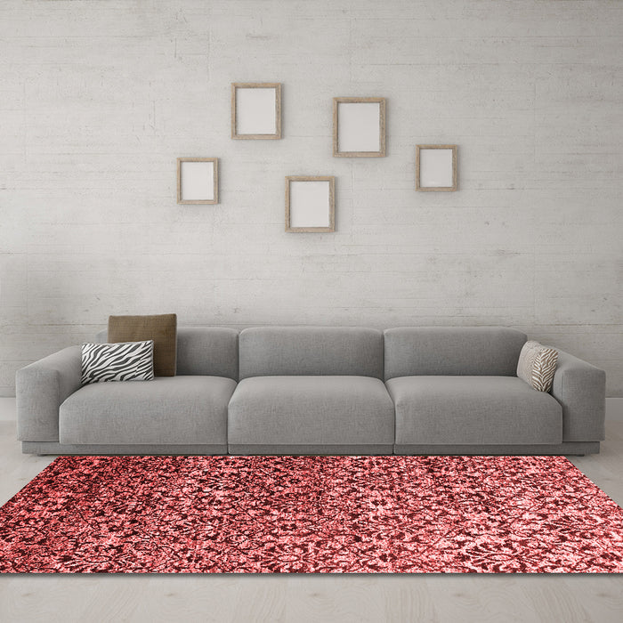 Contemporary Red Washable Rugs