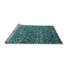 Sideview of Machine Washable Abstract Light Blue Contemporary Rug, wshcon1038lblu