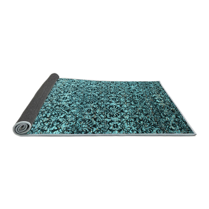 Sideview of Abstract Light Blue Contemporary Rug, con1038lblu