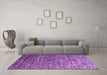 Machine Washable Abstract Purple Contemporary Area Rugs in a Living Room, wshcon1038pur