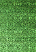 Serging Thickness of Machine Washable Abstract Green Contemporary Area Rugs, wshcon1038grn