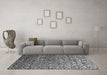 Machine Washable Abstract Gray Contemporary Rug in a Living Room,, wshcon1038gry