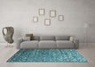 Machine Washable Abstract Light Blue Contemporary Rug in a Living Room, wshcon1038lblu