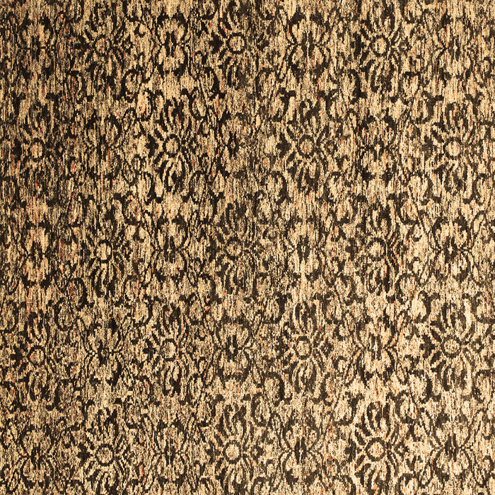 Square Abstract Brown Contemporary Rug, con1038brn