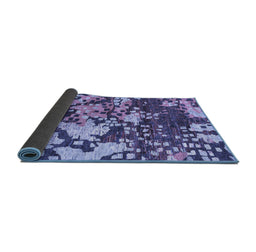 Sideview of Abstract Blue Contemporary Rug, con1039blu