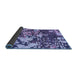 Sideview of Abstract Blue Contemporary Rug, con1039blu