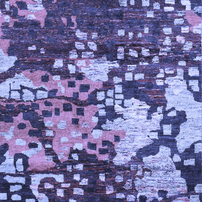 Abstract Blue Contemporary Rug, con1039blu