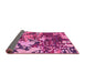 Sideview of Abstract Pink Contemporary Rug, con1039pnk