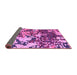 Sideview of Abstract Purple Contemporary Rug, con1039pur