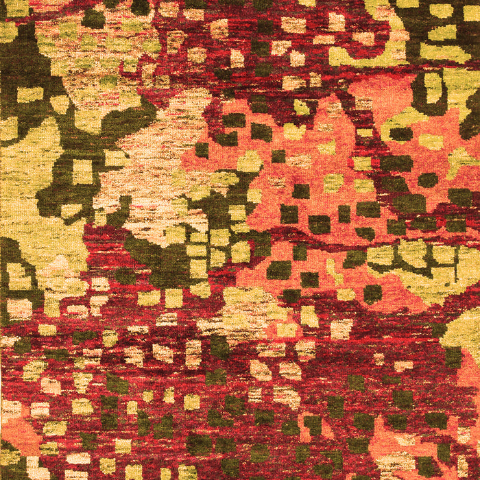 Abstract Orange Contemporary Rug, con1039org