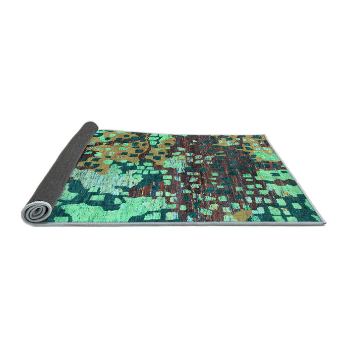 Sideview of Abstract Light Blue Contemporary Rug, con1039lblu