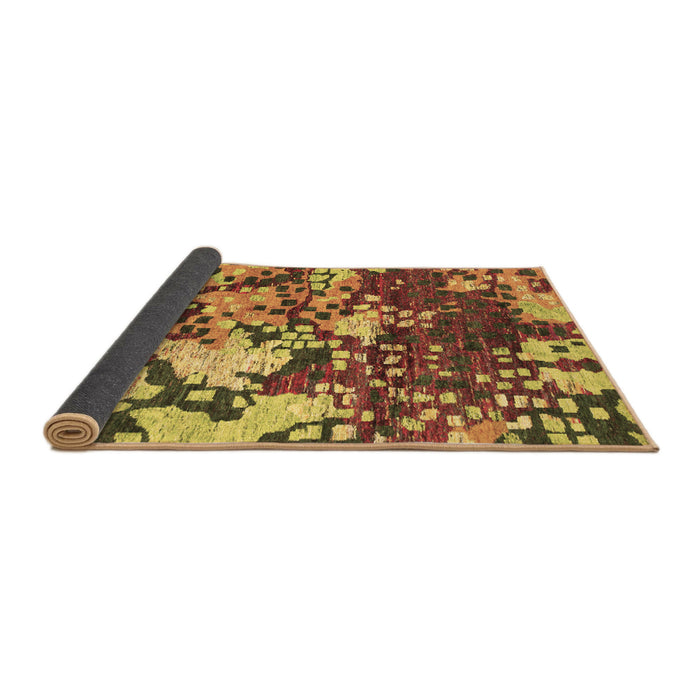 Sideview of Abstract Brown Contemporary Rug, con1039brn