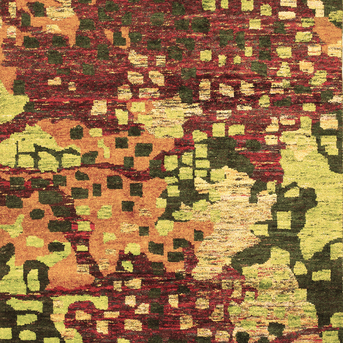 Abstract Brown Contemporary Rug, con1039brn