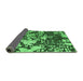 Sideview of Abstract Emerald Green Contemporary Rug, con1039emgrn