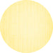 Round Solid Yellow Modern Rug, con103yw