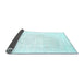 Sideview of Solid Light Blue Modern Rug, con103lblu