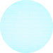 Round Machine Washable Solid Light Blue Modern Rug, wshcon103lblu