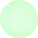 Round Solid Emerald Green Modern Rug, con103emgrn