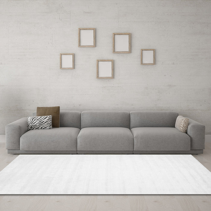 Machine Washable Solid Gray Modern Rug in a Living Room,, wshcon103gry