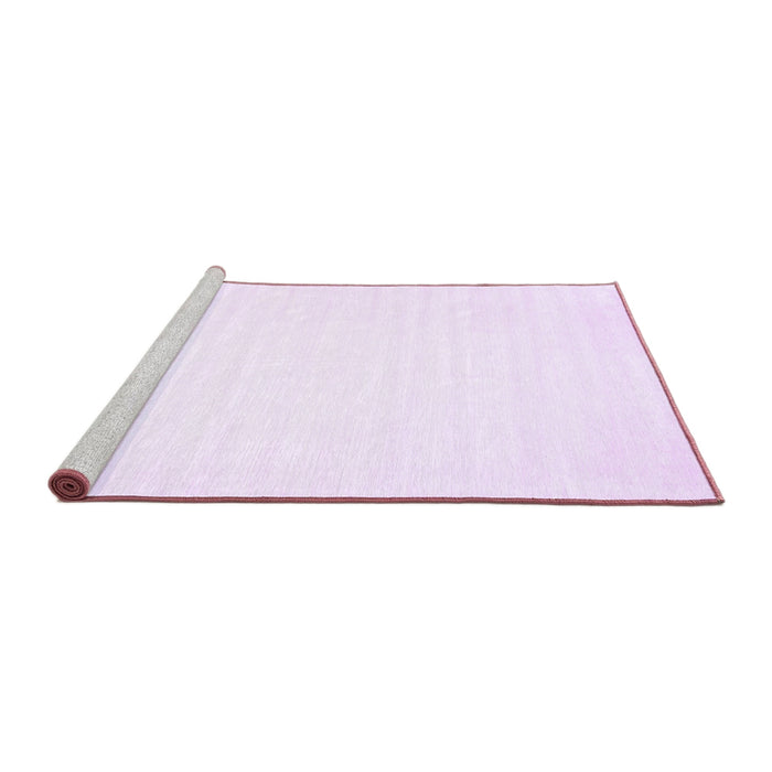 Sideview of Machine Washable Solid Purple Modern Area Rugs, wshcon103pur