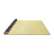 Sideview of Solid Yellow Modern Rug, con103yw