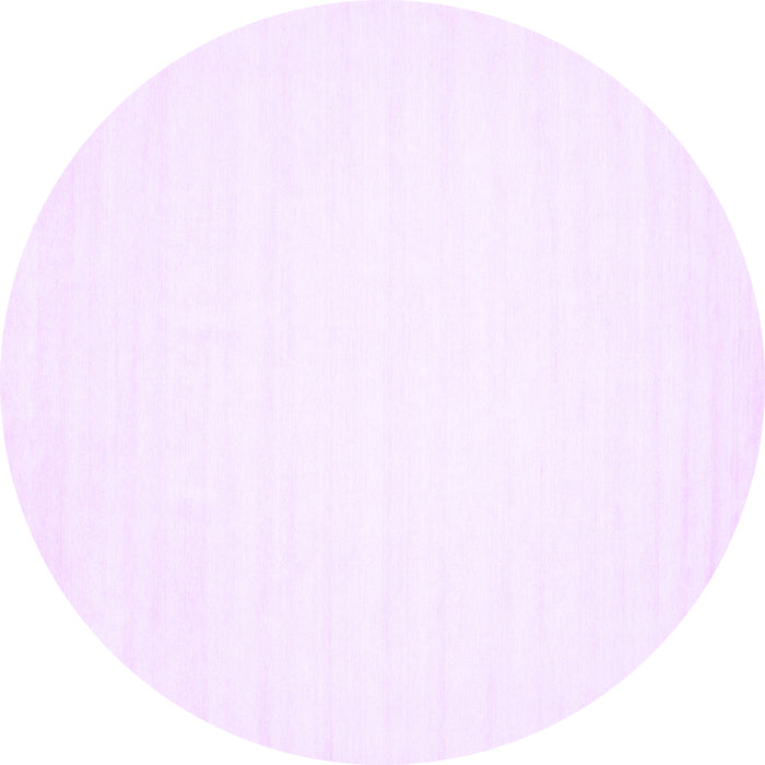 Round Machine Washable Solid Purple Modern Area Rugs, wshcon103pur