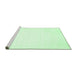 Sideview of Machine Washable Solid Emerald Green Modern Area Rugs, wshcon103emgrn