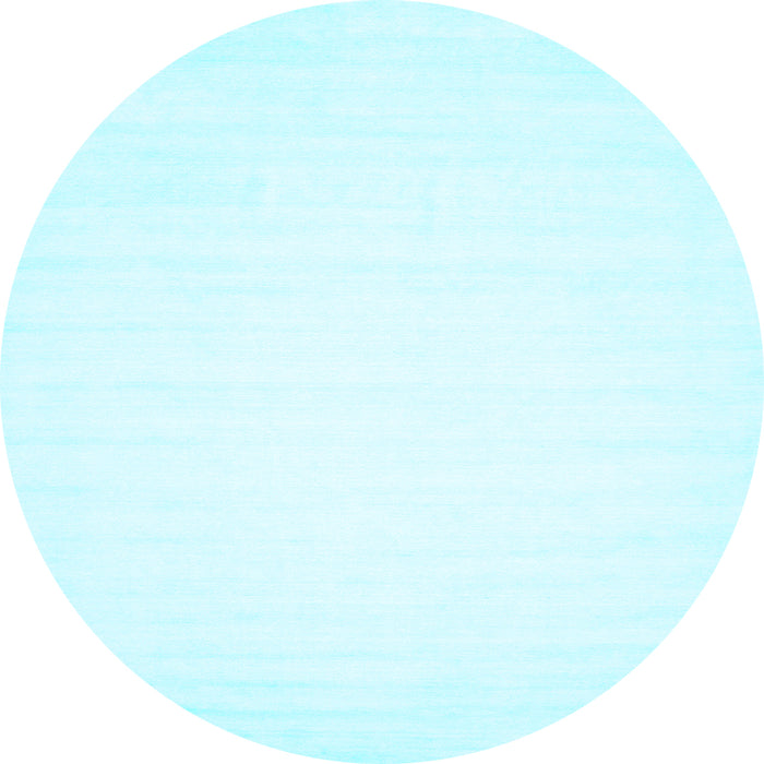 Round Solid Light Blue Modern Rug, con103lblu
