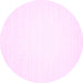 Round Solid Pink Modern Rug, con103pnk