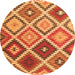 Machine Washable Southwestern Orange Country Area Rugs, wshcon1040org