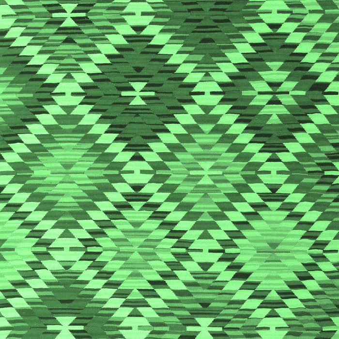 Machine Washable Southwestern Emerald Green Country Area Rugs, wshcon1040emgrn