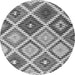 Square Southwestern Gray Country Rug, con1040gry