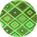 Machine Washable Southwestern Green Country Area Rugs, wshcon1040grn