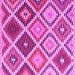 Square Machine Washable Southwestern Pink Country Rug, wshcon1040pnk