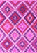 Machine Washable Southwestern Pink Country Rug, wshcon1040pnk