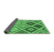 Sideview of Southwestern Emerald Green Country Rug, con1040emgrn