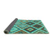 Sideview of Southwestern Turquoise Country Rug, con1040turq