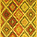 Square Machine Washable Southwestern Yellow Country Rug, wshcon1040yw