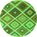 Square Southwestern Green Country Rug, con1040grn