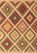 Machine Washable Southwestern Brown Country Rug, wshcon1040brn