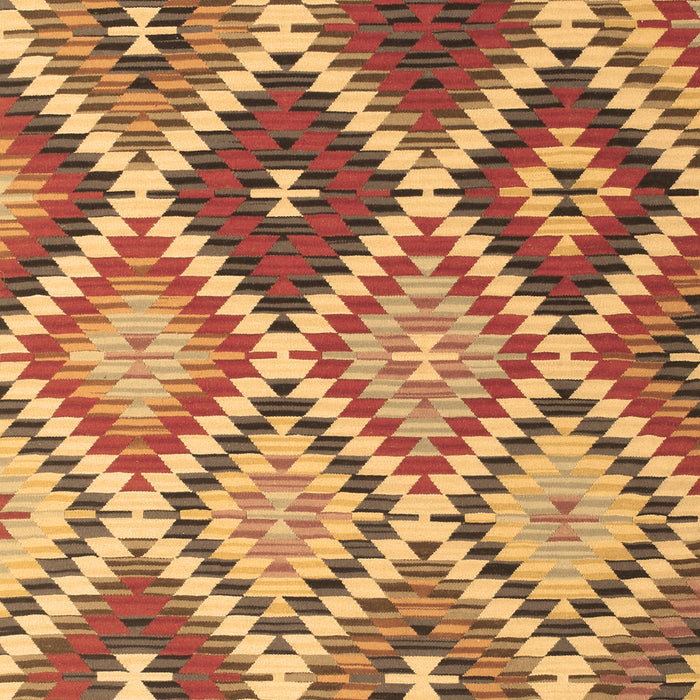 Machine Washable Southwestern Brown Country Rug, wshcon1040brn