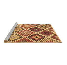 Sideview of Machine Washable Southwestern Brown Country Rug, wshcon1040brn