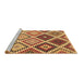 Sideview of Machine Washable Southwestern Brown Country Rug, wshcon1040brn
