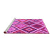 Sideview of Machine Washable Southwestern Pink Country Rug, wshcon1040pnk